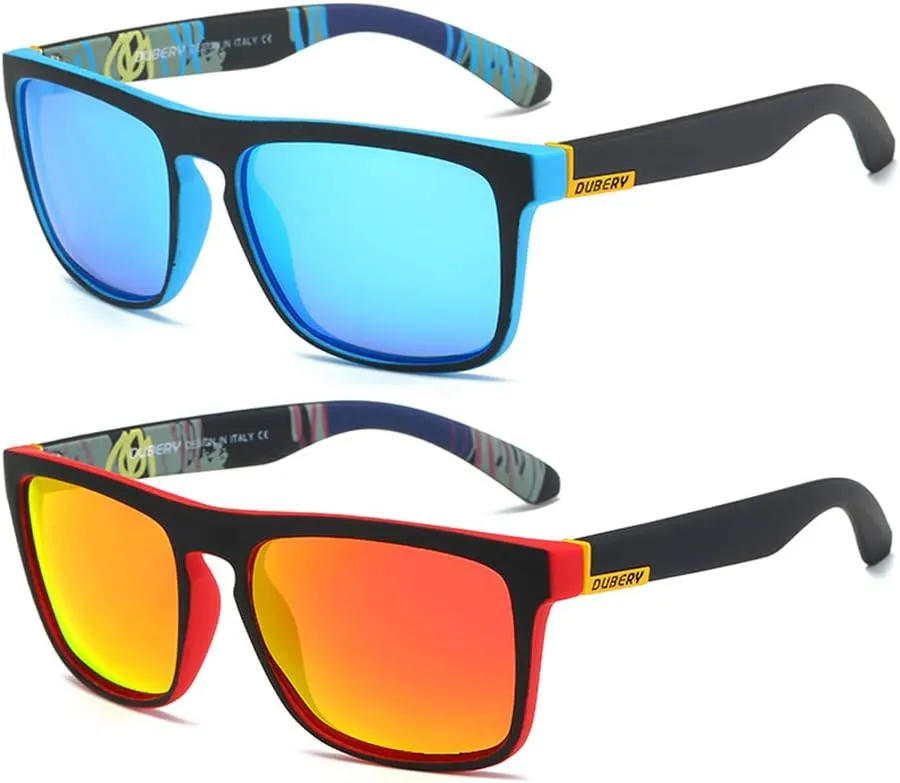 DUBERY Classic Polarized Sunglasses for Men Women Retro 100% UV Protection Driving Sun Glasses D731
