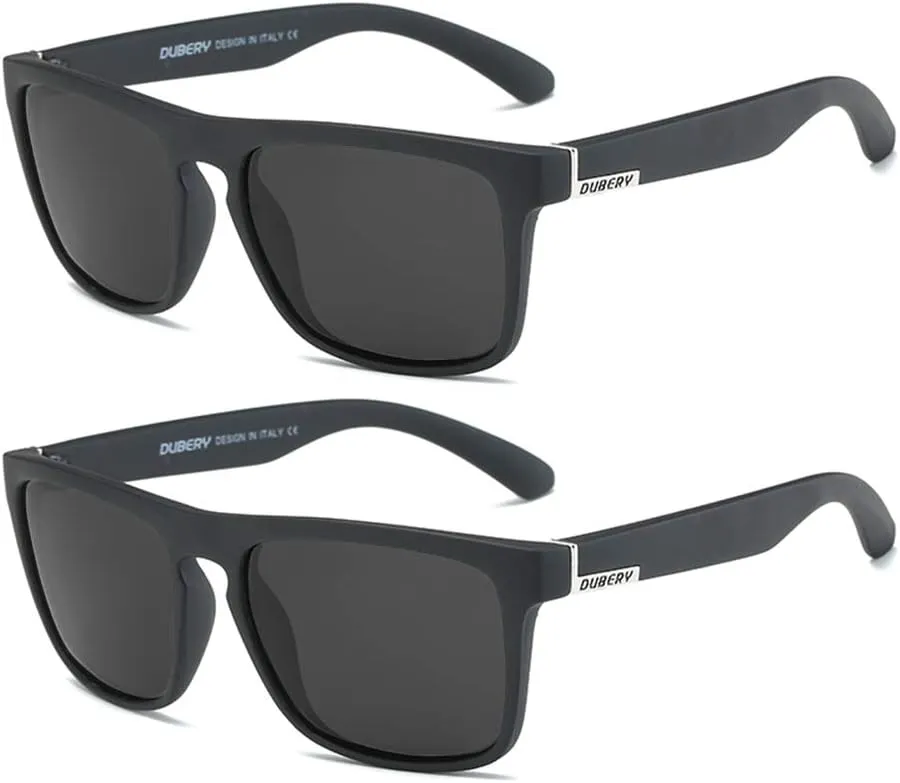 DUBERY Classic Polarized Sunglasses for Men Women Retro 100% UV Protection Driving Sun Glasses D731