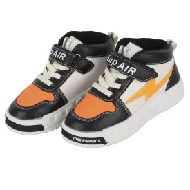 Orange and Black Canvas Sports Shoes