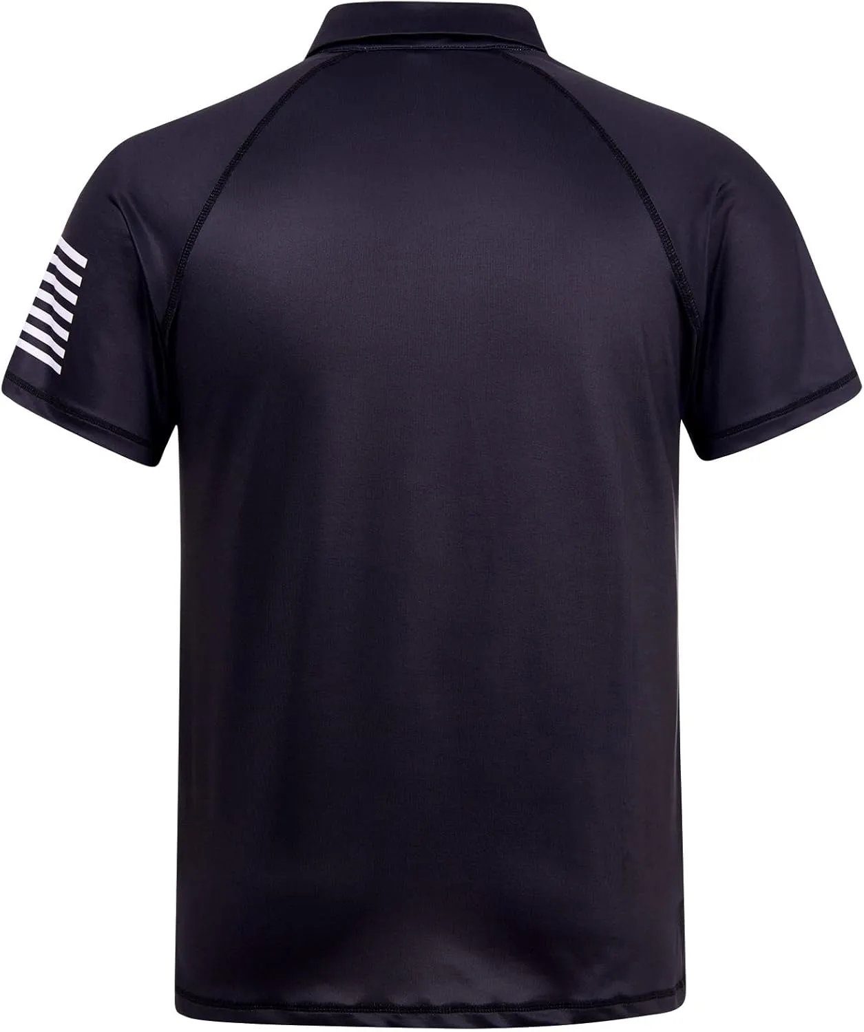 RAISEVERN Mens American Flag Print Golf Polo Shirt Patriotic Raglan Sleeve Tees