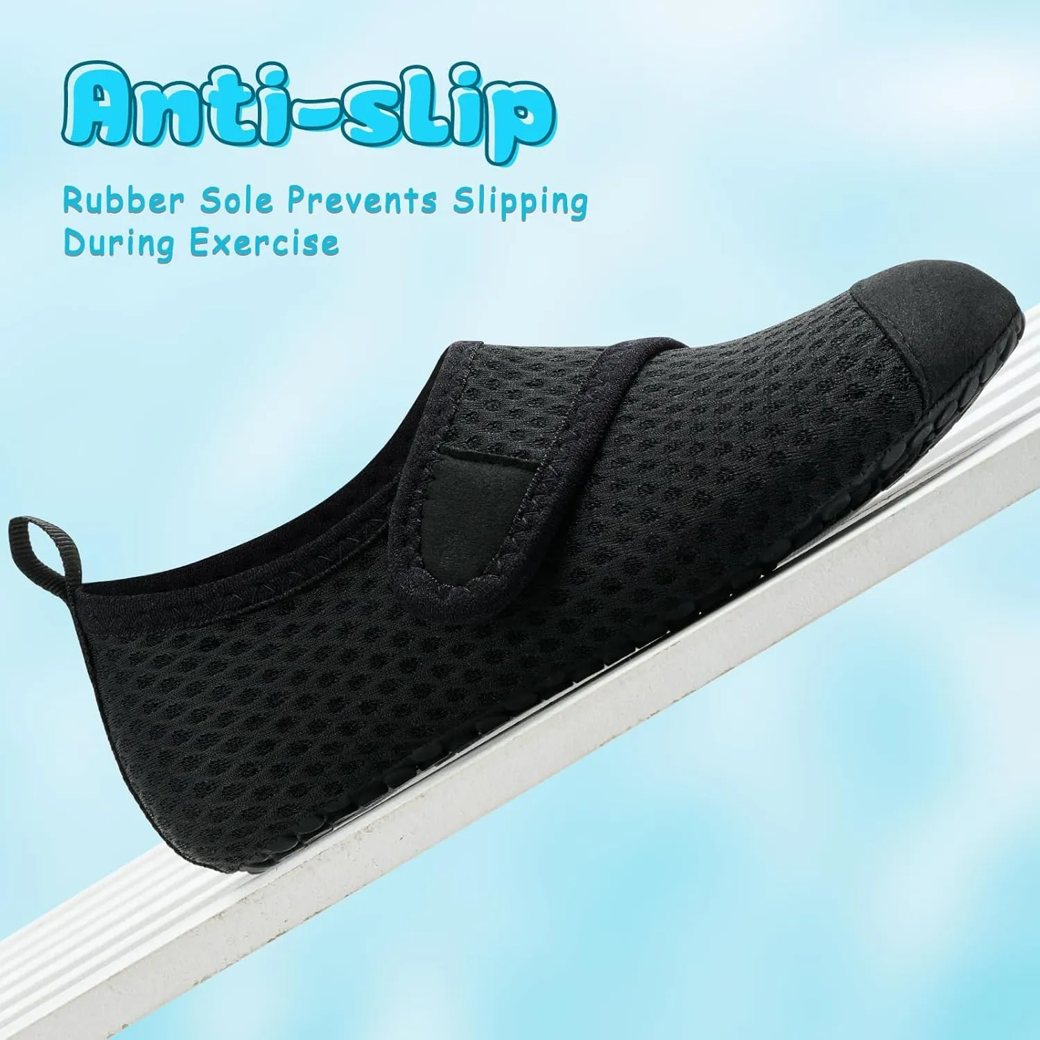 VIFUUR Kids Water Shoes Boys Girls Barefoot Water Sports Socks Hook&Loop Beach Shoes Quick Dry Aqua Socks Swim Walking Outdoor Sports for Toddler
